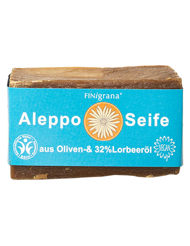 Jabón Alepo Oliva BIO 32% Laurel 165g - Finigrana | Fahle Ecolines