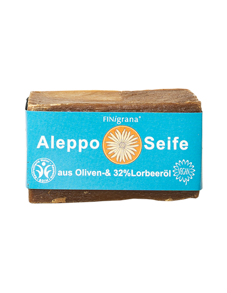 Jabón Alepo Oliva BIO 32% Laurel 165g - Finigrana | Fahle Ecolines
