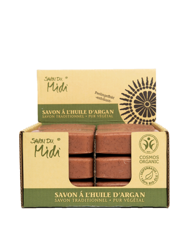 Jabón exfoliante de aceite de Argán BIO Rosa - Savon Du Midi | Fahle Ecolines