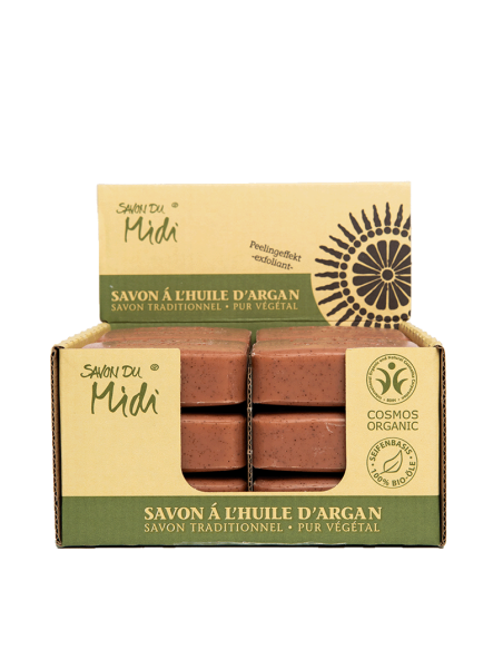 Jabón exfoliante de aceite de Argán BIO Rosa - Savon Du Midi | Fahle Ecolines