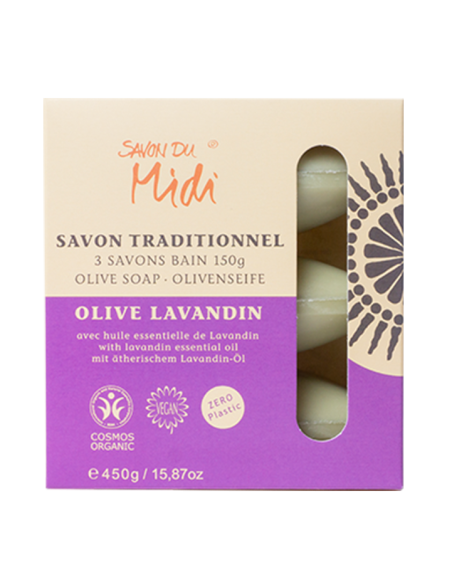 Jabón Oliva BIO Lavandín (3 unid. X 150g) - Savon Du Midi | Fahle Ecolines